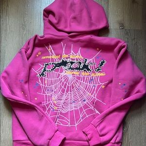 Pink Sp5der worldwide punk v2 sweatshirt